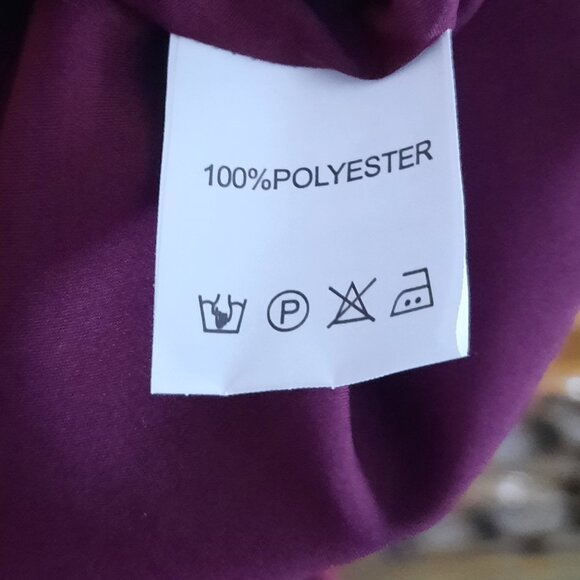 Button Down Smocked Swiss Dot Ruffle Tiered Boho Maxi Dress NWT! - Wine/Red, S - Picture 12 of 16